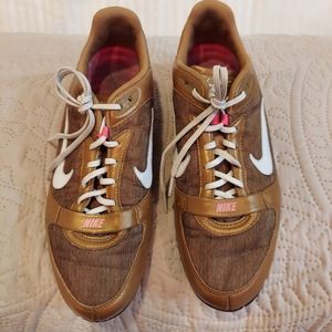 Nike womans gold Pink sneakers Laces Size 9